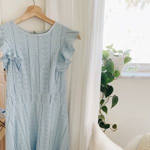 Amazon | light blue lined midi dress